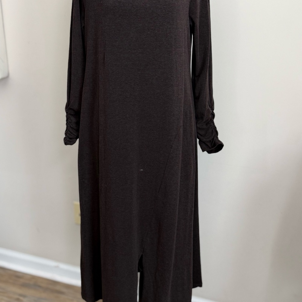 Soft Surroundings Charcoal Long Sleeve Dress
